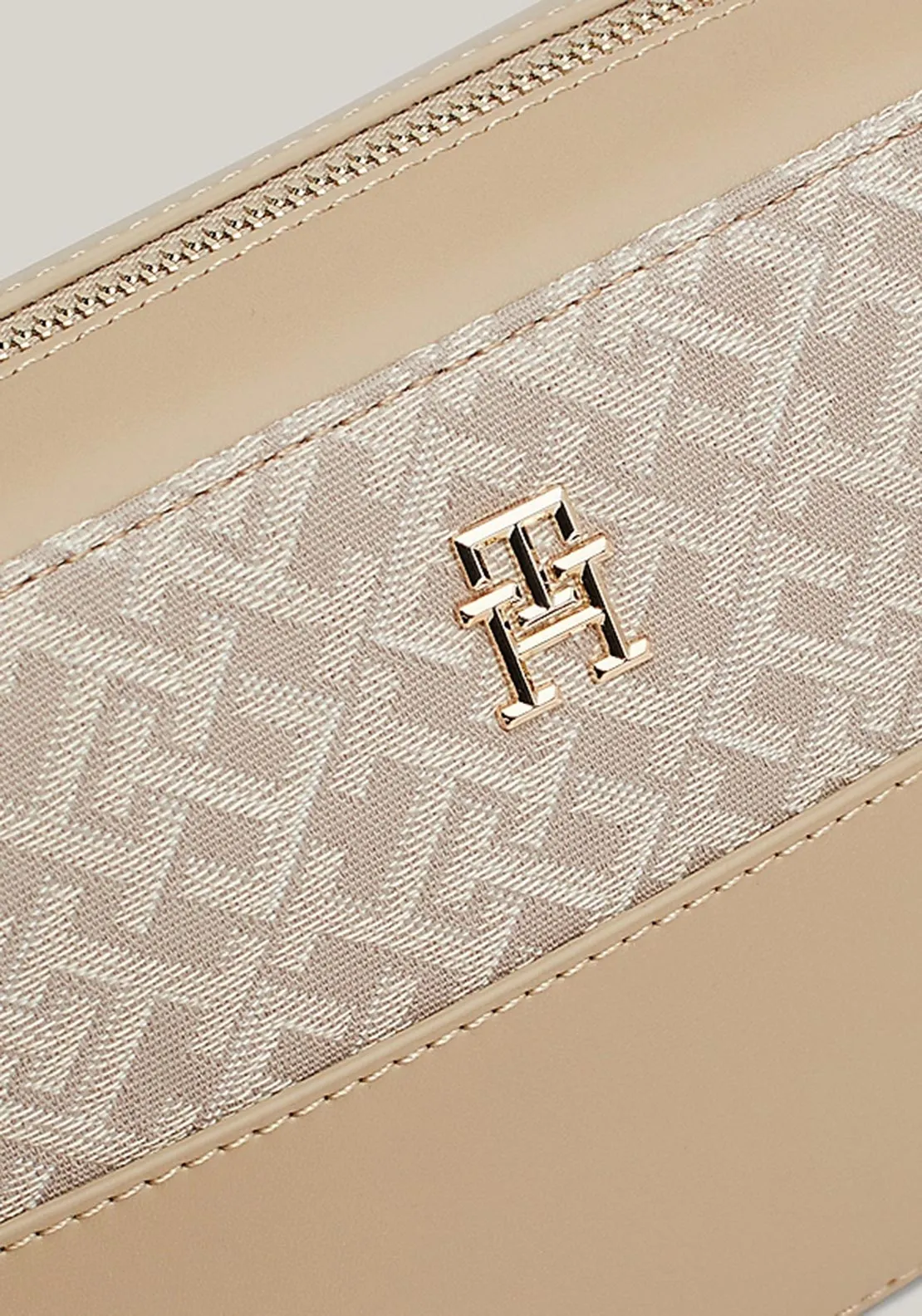 Tommy Hilfiger Jacquard Crossbody Camera Bag, Beige