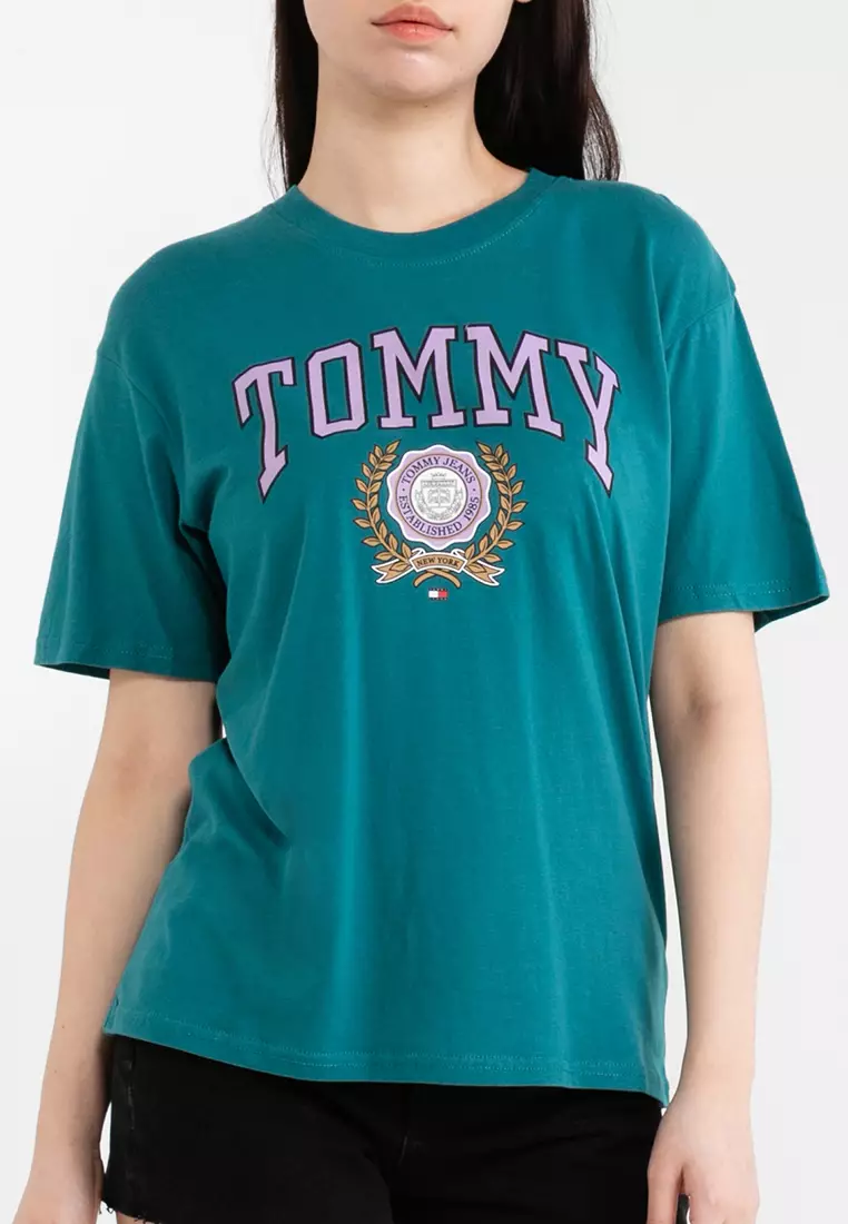 Tommy Hilfiger Varsity Logo Relaxed Fit T-Shirt - Tommy Jeans