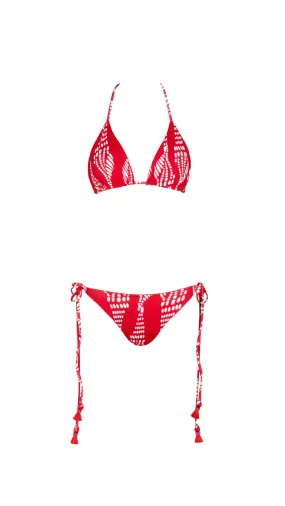 Top De Bikini Bimori Red Lumaca & Bottom De Bikini Tina Red Lumaca