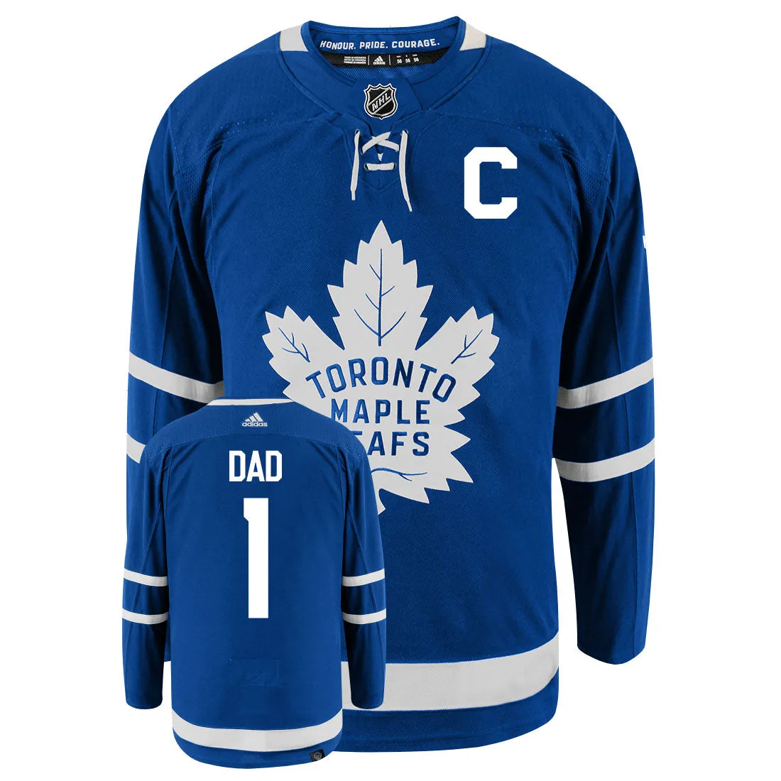 Toronto Maple Leafs Dad Number One Adidas Primegreen Authentic NHL Hockey Jersey     