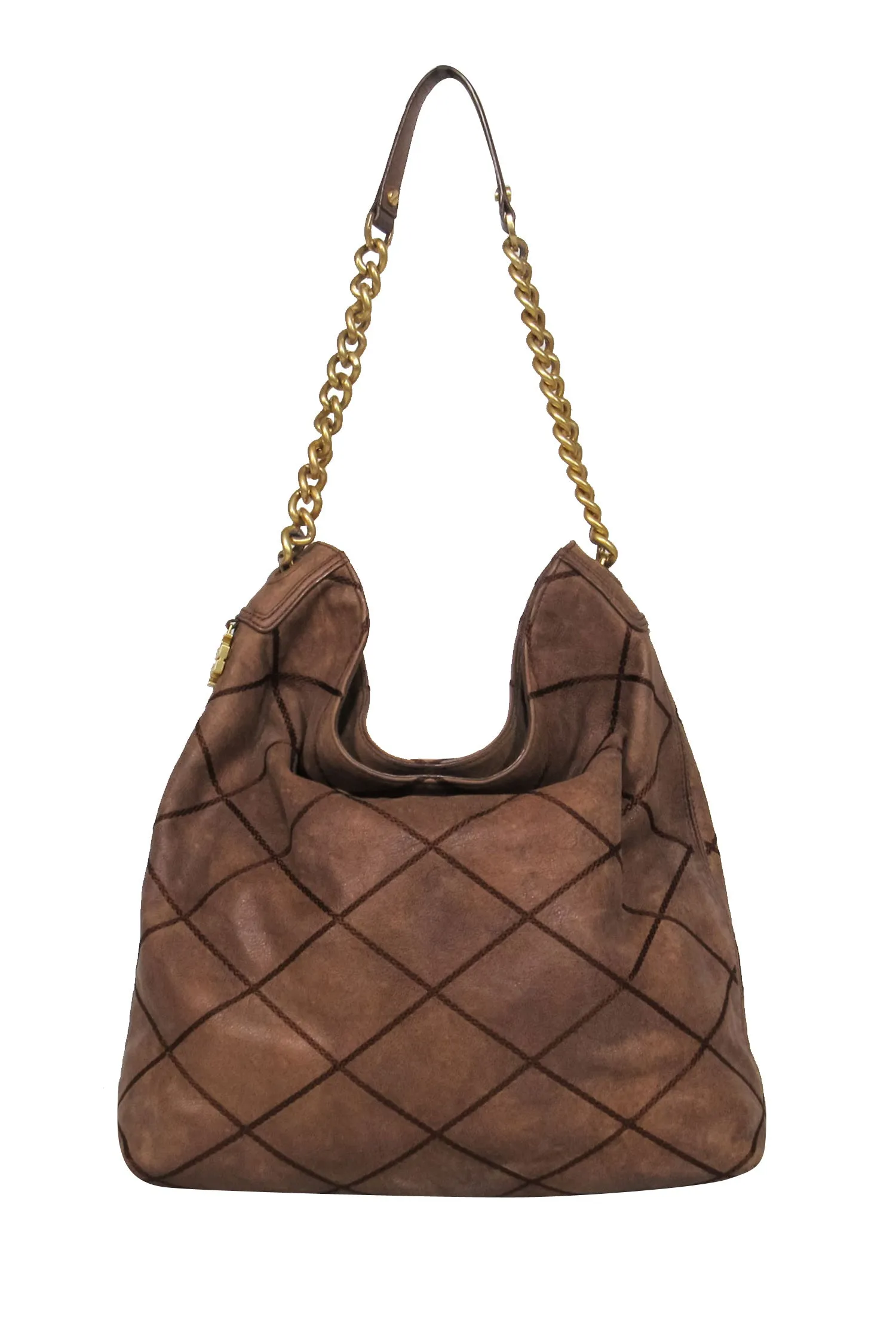 Tory Burch - Brown Quilted Shoulder Bag