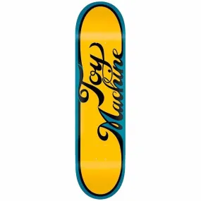 Toy Machine Cursive Yellow Skateboard Deck 8.38