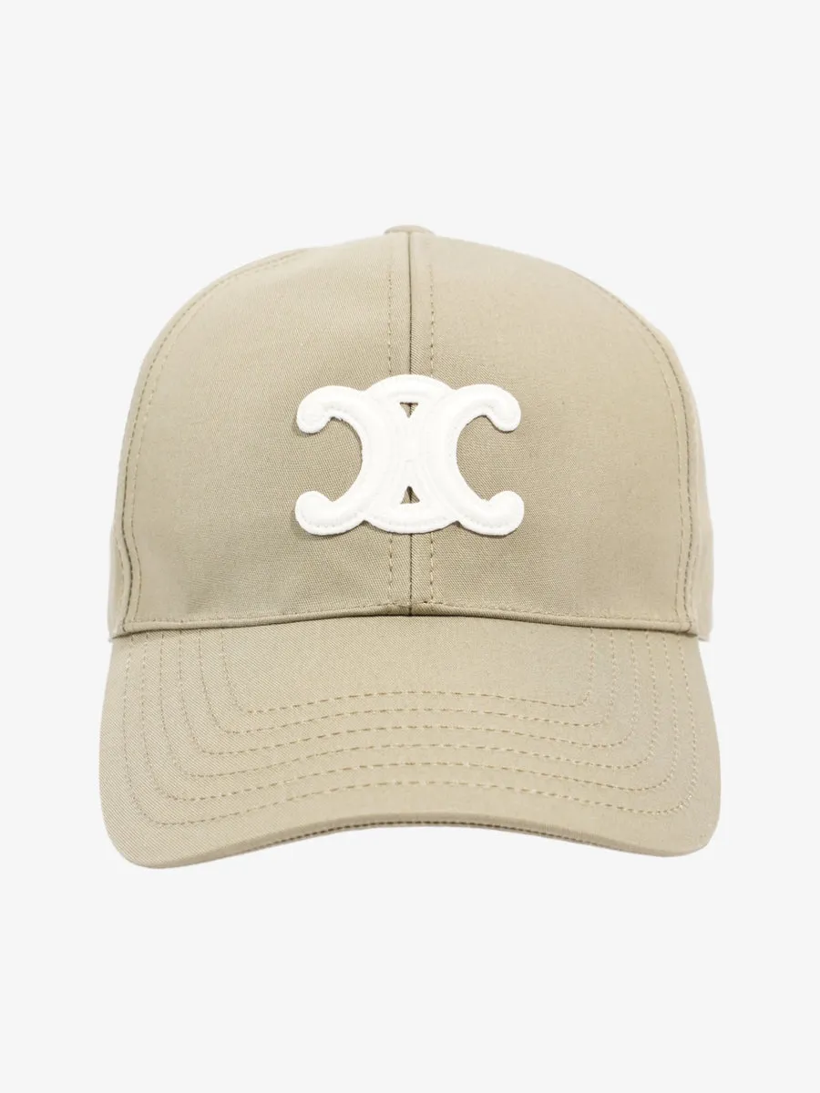 Triomphe Baseball Cap Khaki Cotton Large