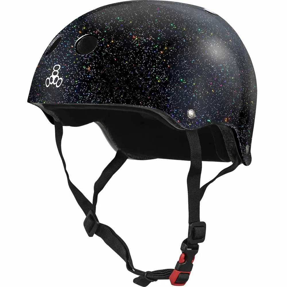 Triple 8 Sweatsaver Cert Skateboard Helmet Glitter Black