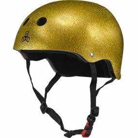 Triple 8 Sweatsaver Cert Skateboard Helmet Glitter Gold