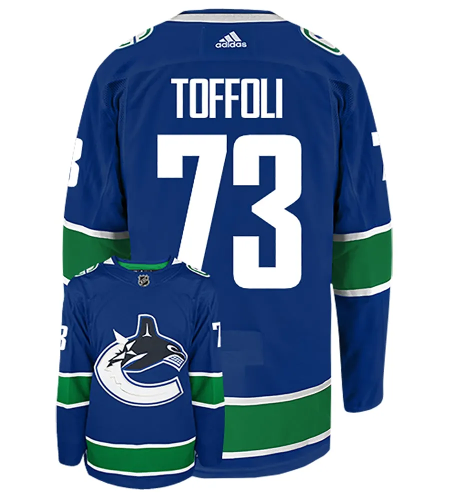 Tyler Toffoli Vancouver Cancucks Adidas Authentic 2019 Home NHL Hockey Jersey     