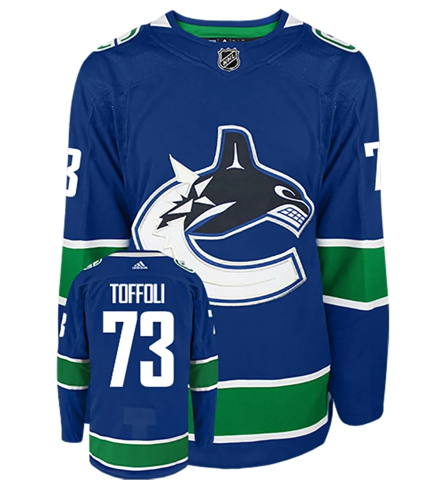 Tyler Toffoli Vancouver Cancucks Adidas Authentic 2019 Home NHL Hockey Jersey     