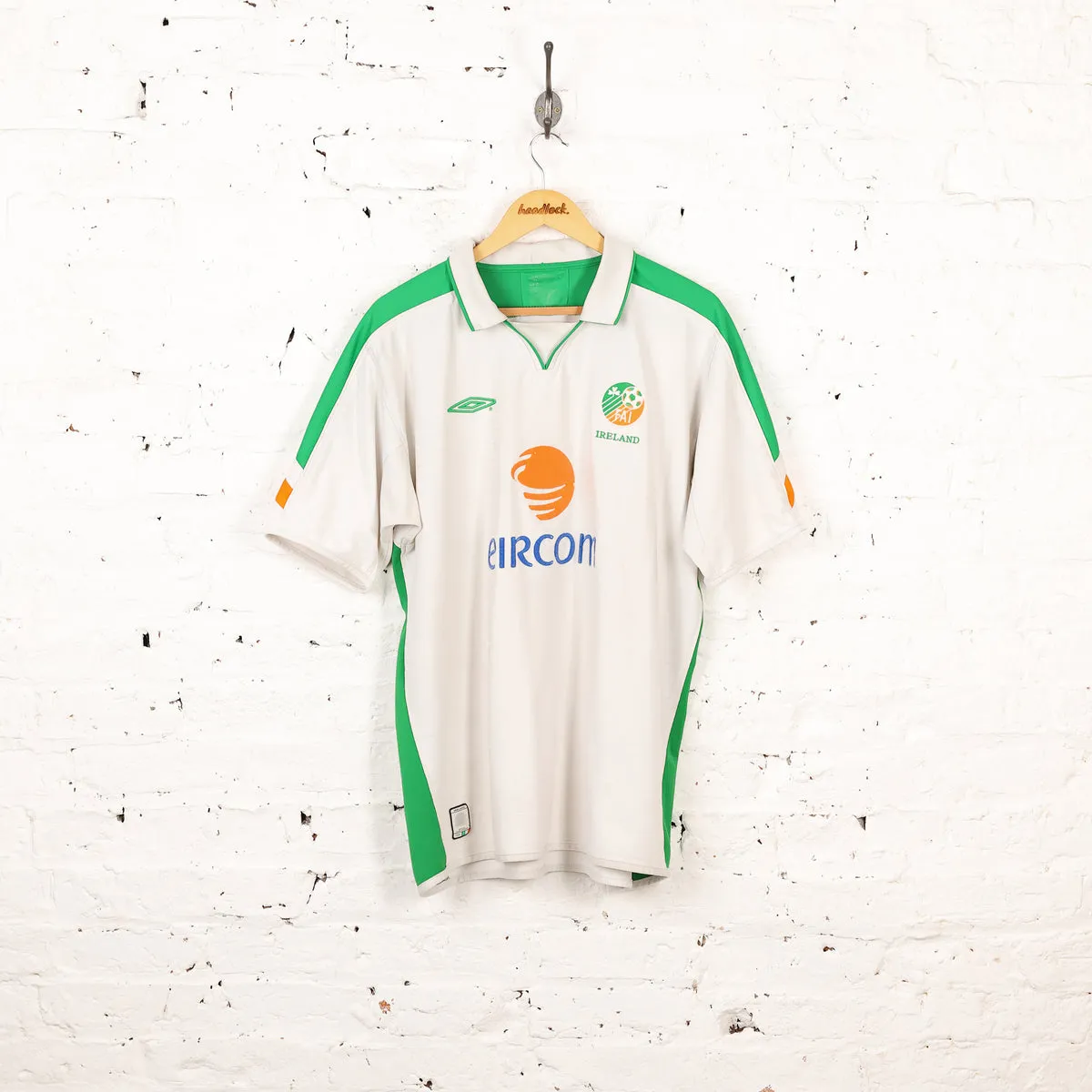 Umbro Ireland 2003 Away Football Shirt - White - XL