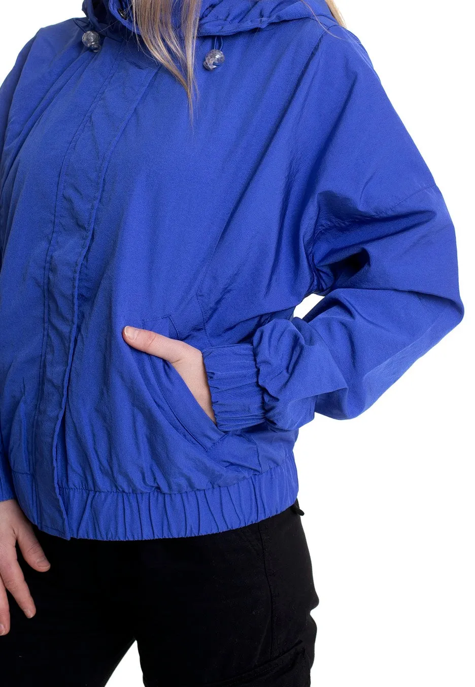 Urban Classics - Ladies Oversized Shiny Crinkle Nylon Sporty Blue - Jacket