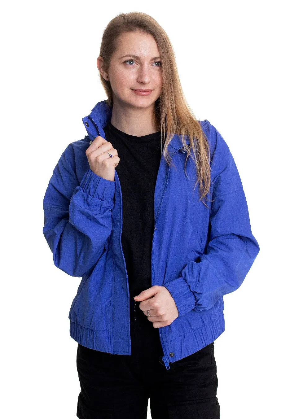 Urban Classics - Ladies Oversized Shiny Crinkle Nylon Sporty Blue - Jacket