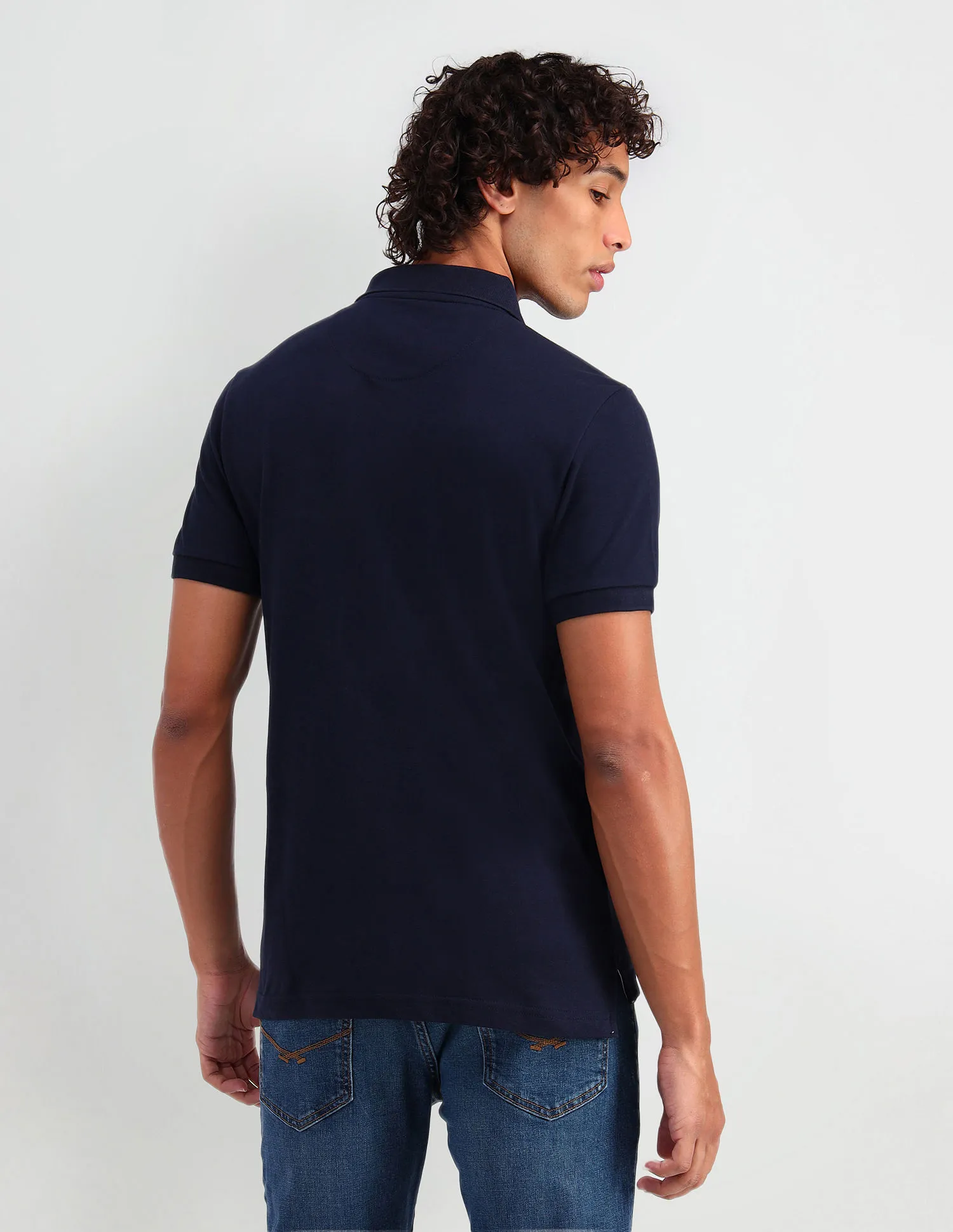 U.S. Polo Assn. Denim Co. Brand Printed Muscle Fit Polo Shirt