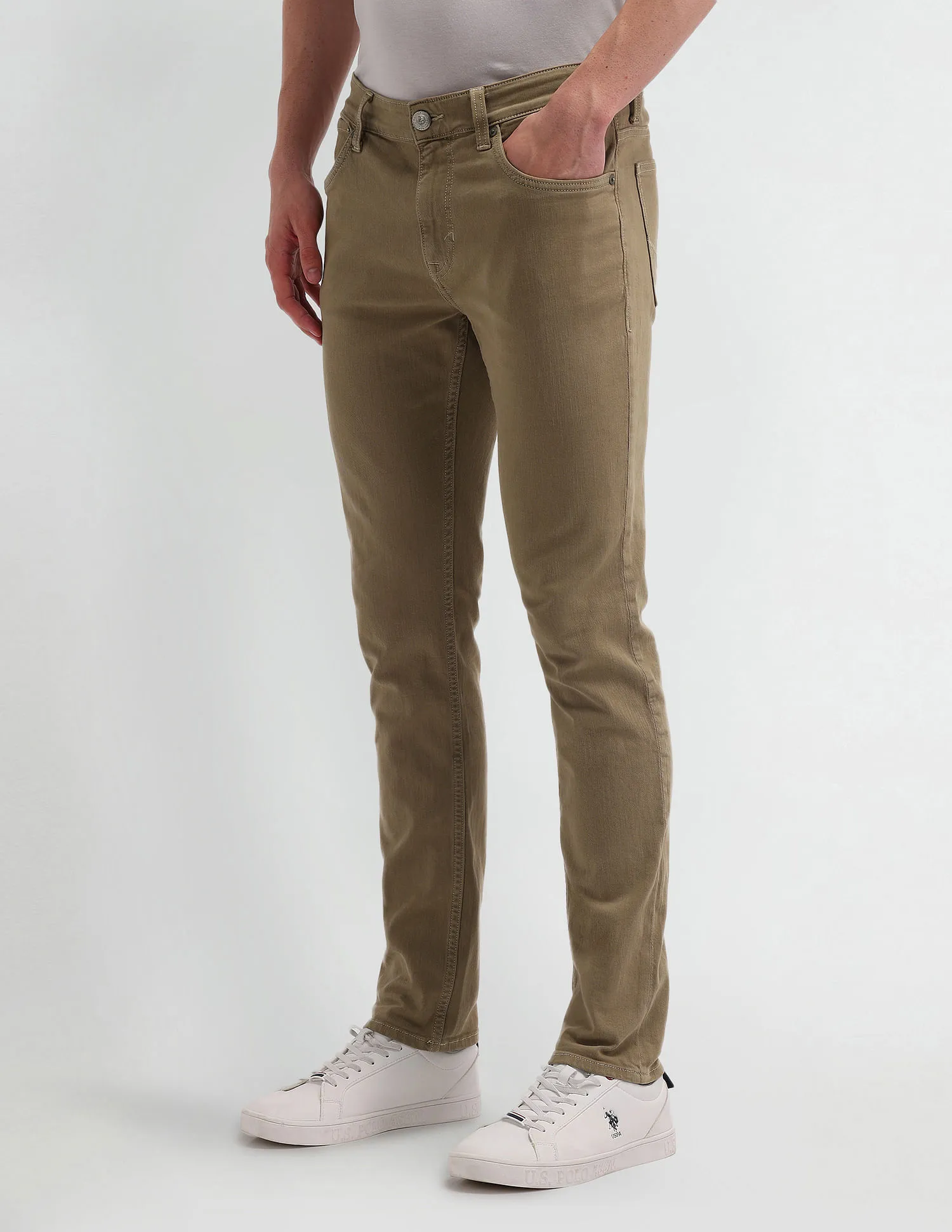 U.S. Polo Assn. Denim Co. Brandon Slim Tapered Fit Brown Jeans