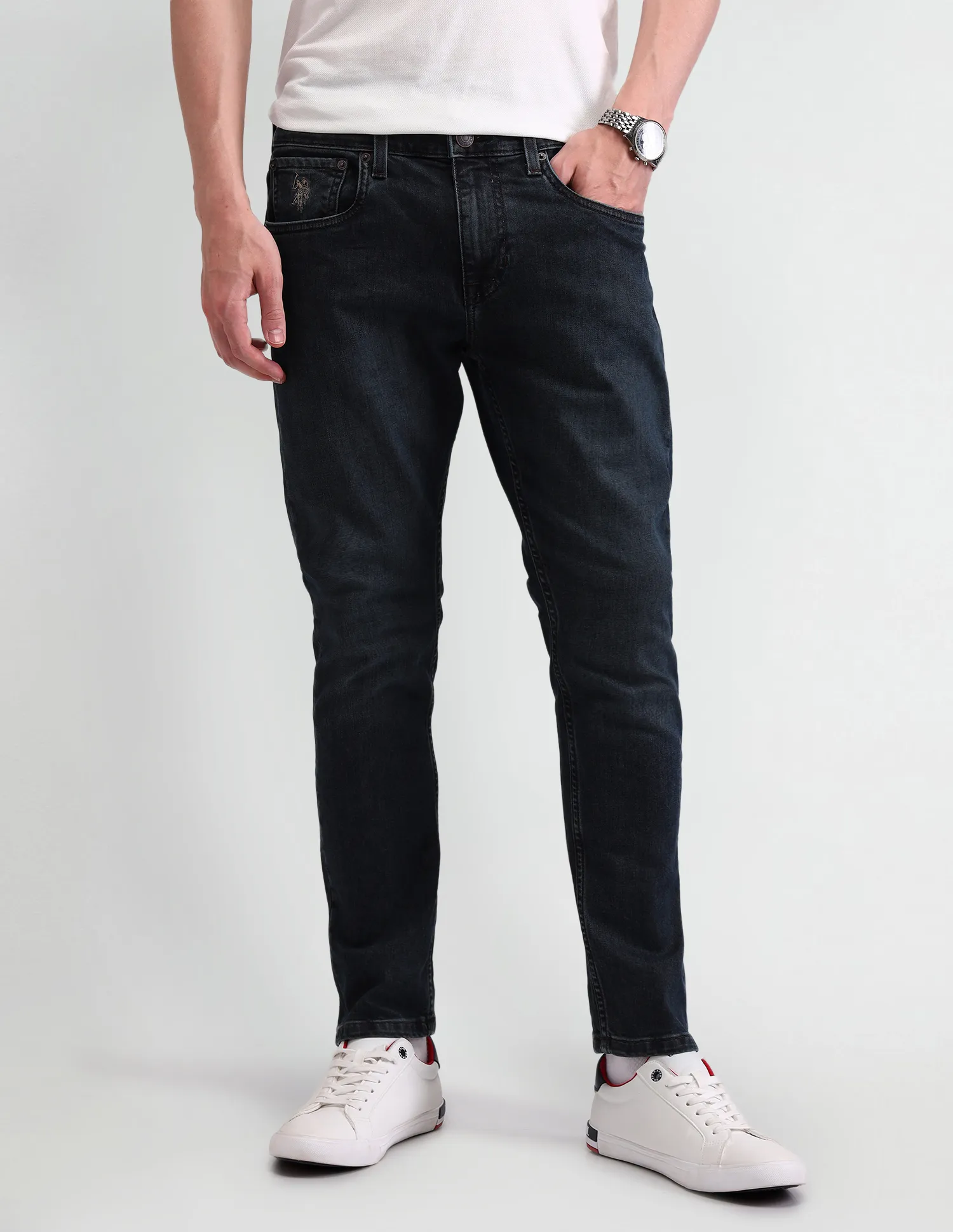 U.S. Polo Assn. Denim Co. Henry Tapered Cropped Blue Jeans