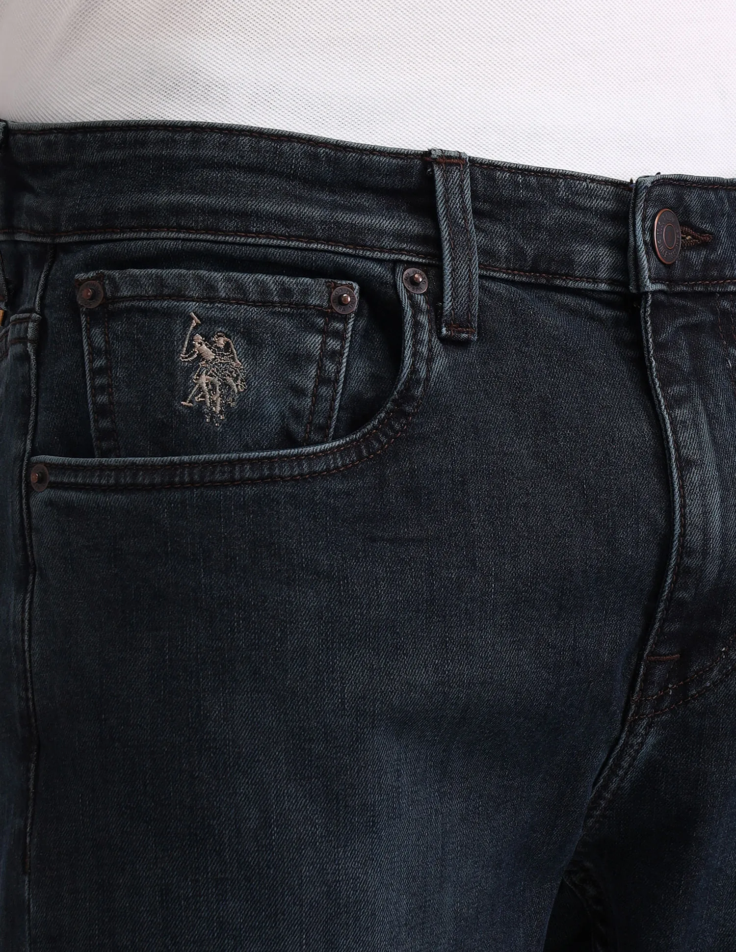 U.S. Polo Assn. Denim Co. Henry Tapered Cropped Blue Jeans