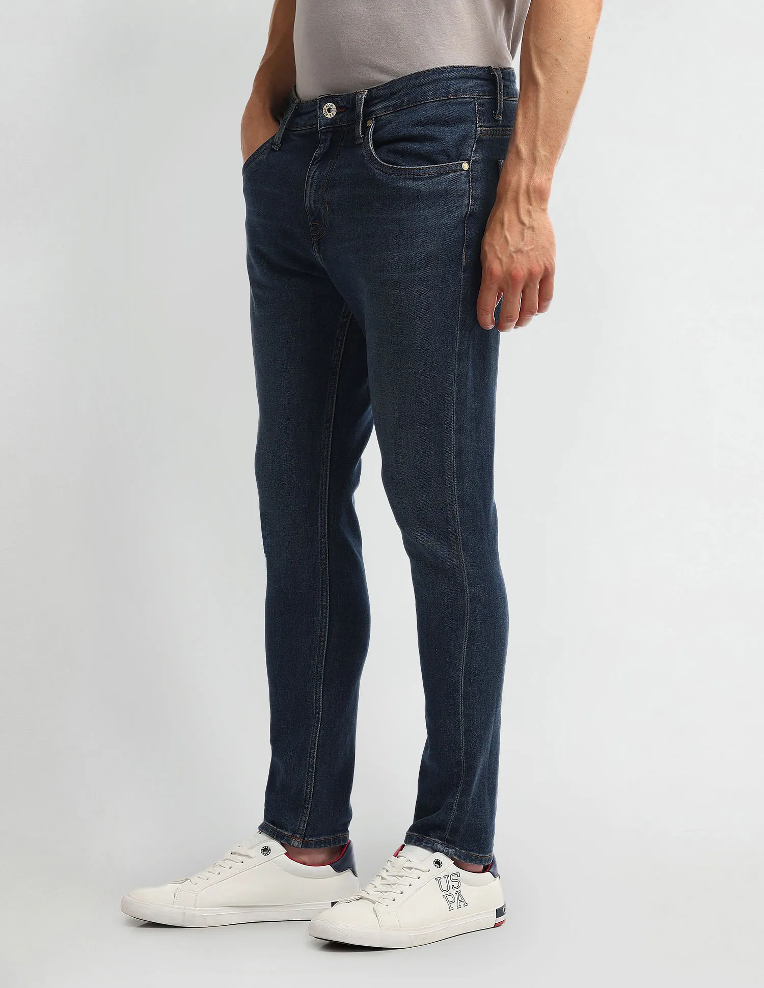 U.S. Polo Assn. Denim Co. Henry Tapered Cropped Fit Blue Jeans