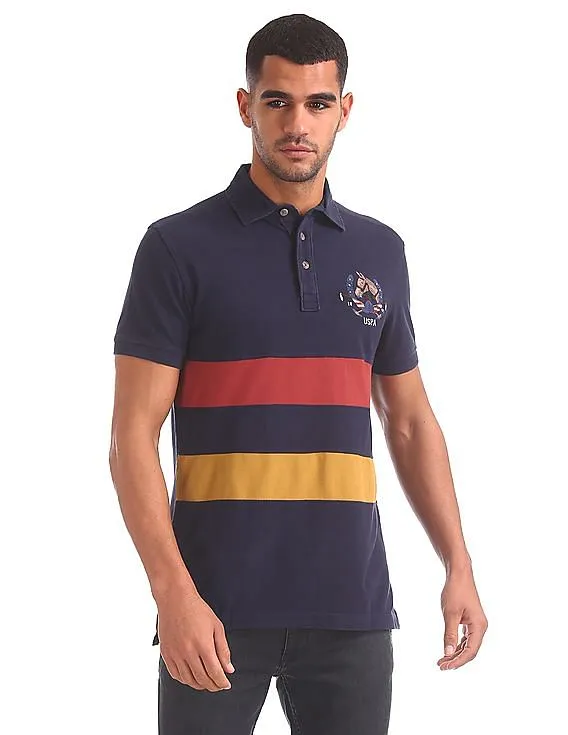 U.S. Polo Assn. Denim Co. Regular Fit Contrast Panelled Polo Shirt