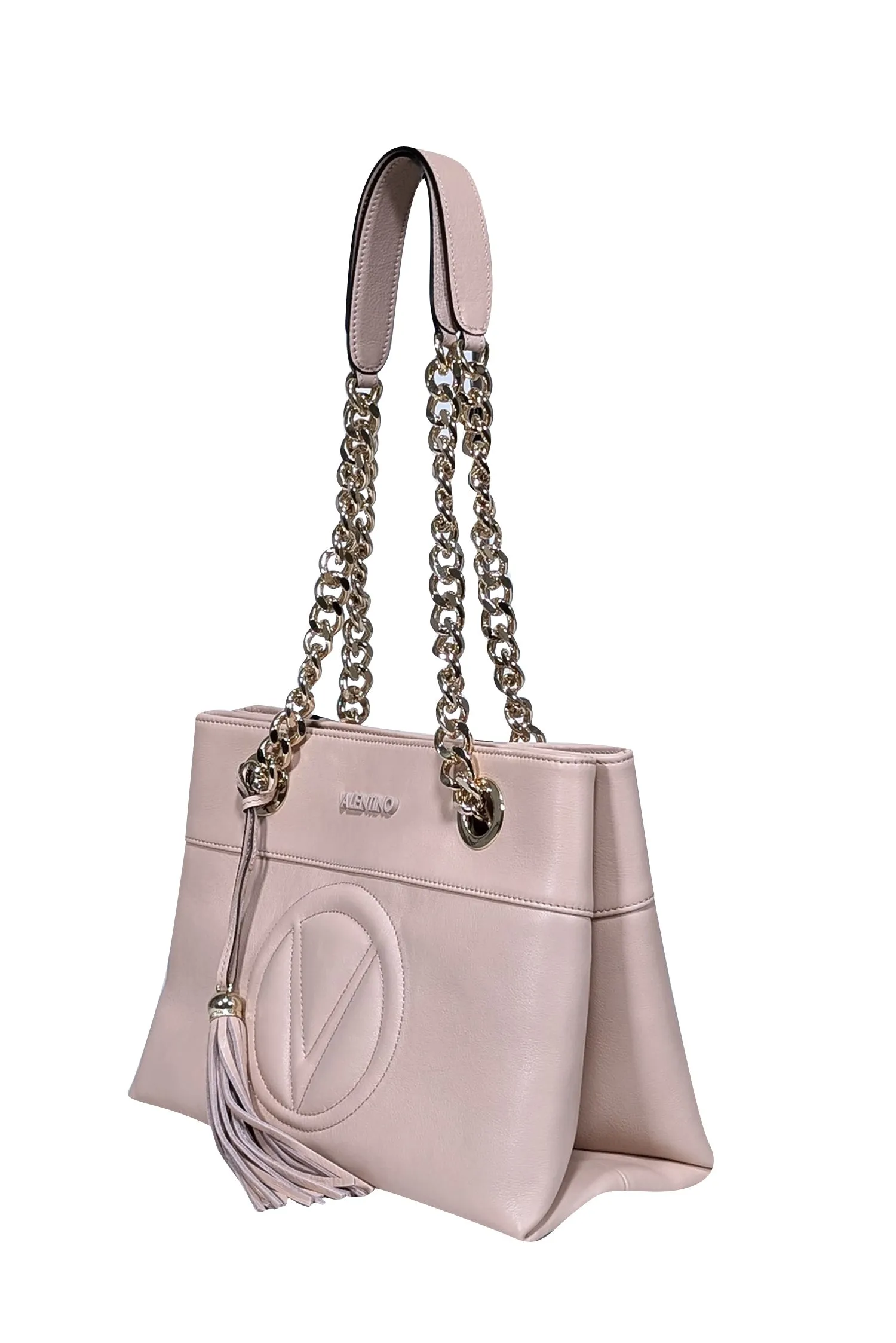 Valentino by Mario Valentino - Blush Pink Leather Chain Strap Shoulder Bag