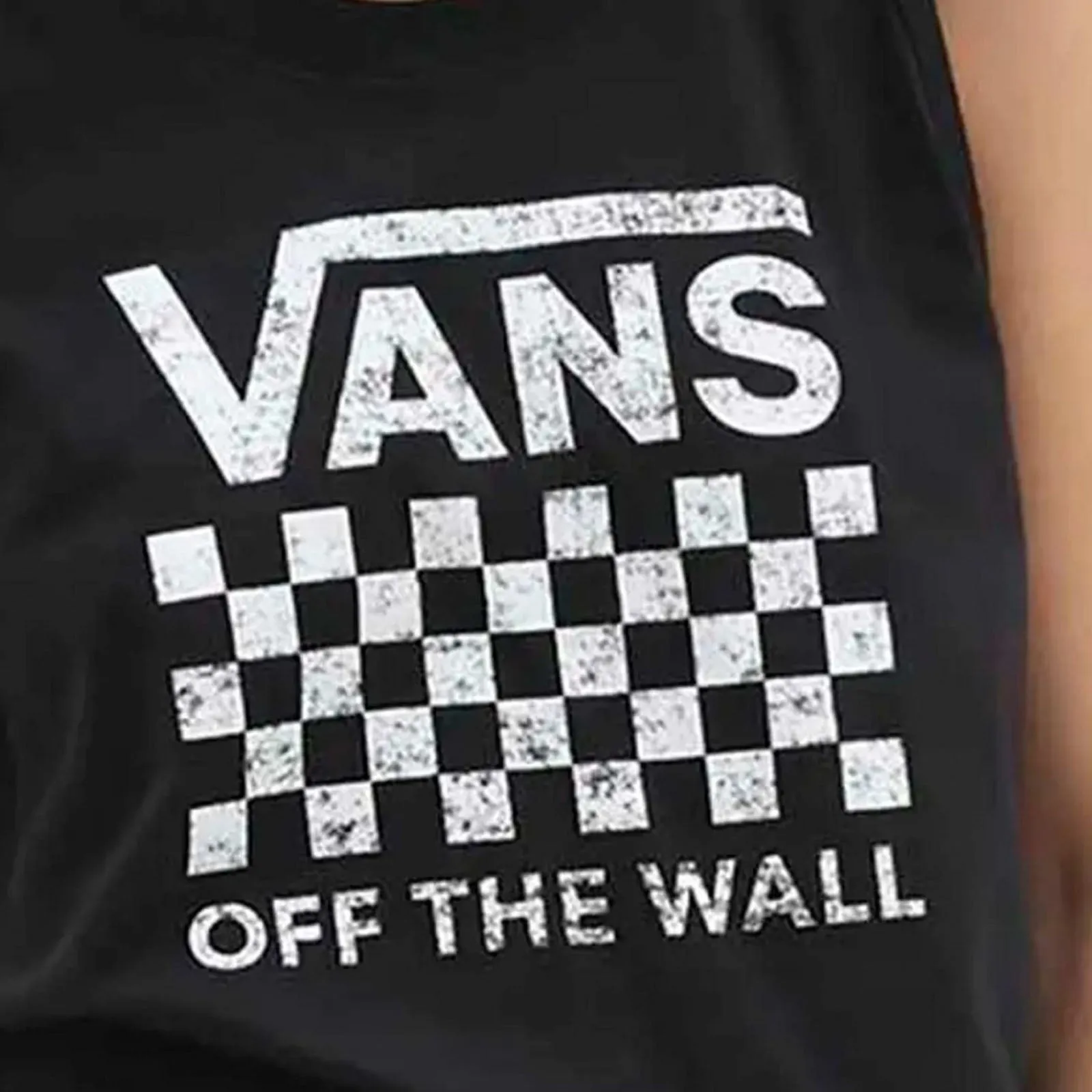 Vans Womens Lock Box Crew Neck Sleeveless Vest - Black