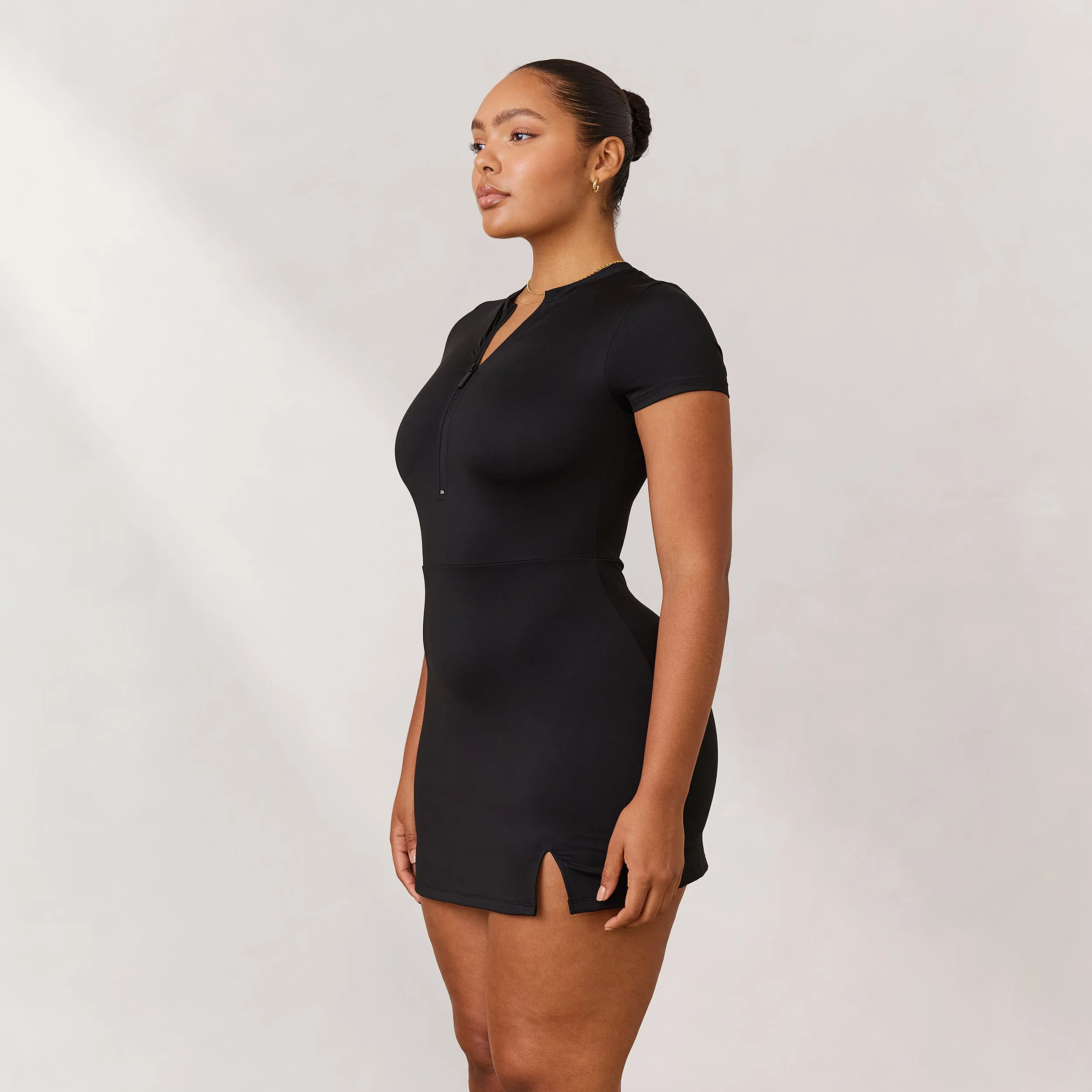 Varsity Tennis Dress - Black