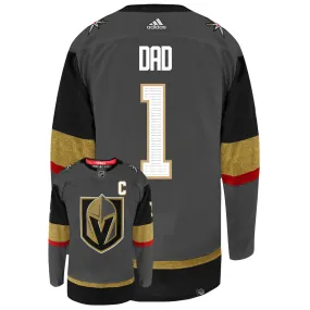 Vegas Golden Knights Dad Number One Adidas Primegreen Authentic NHL Hockey Jersey     