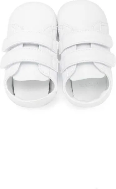 Versace Kids logo-print touch-strap sneakers White