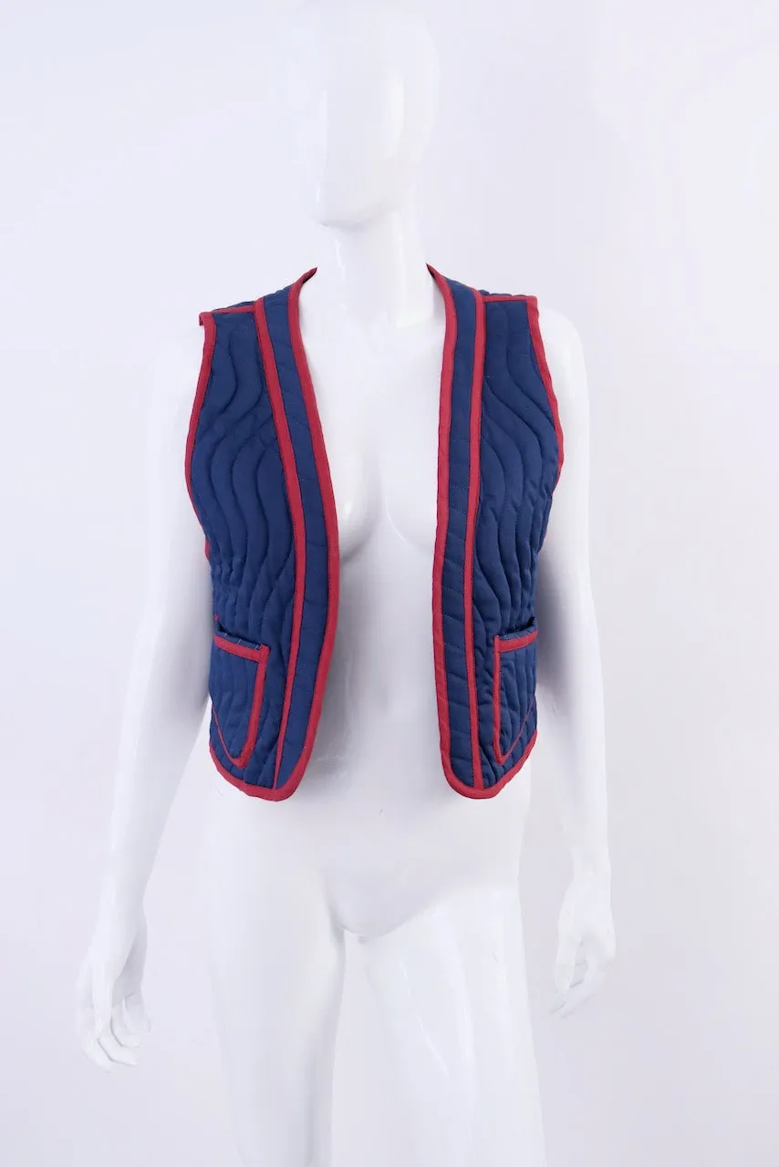 Vintage 70's JEANNE-MARC Quilted Dove Vest