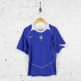 Vintage Brazil Nike Away Football Shirt - Blue - M