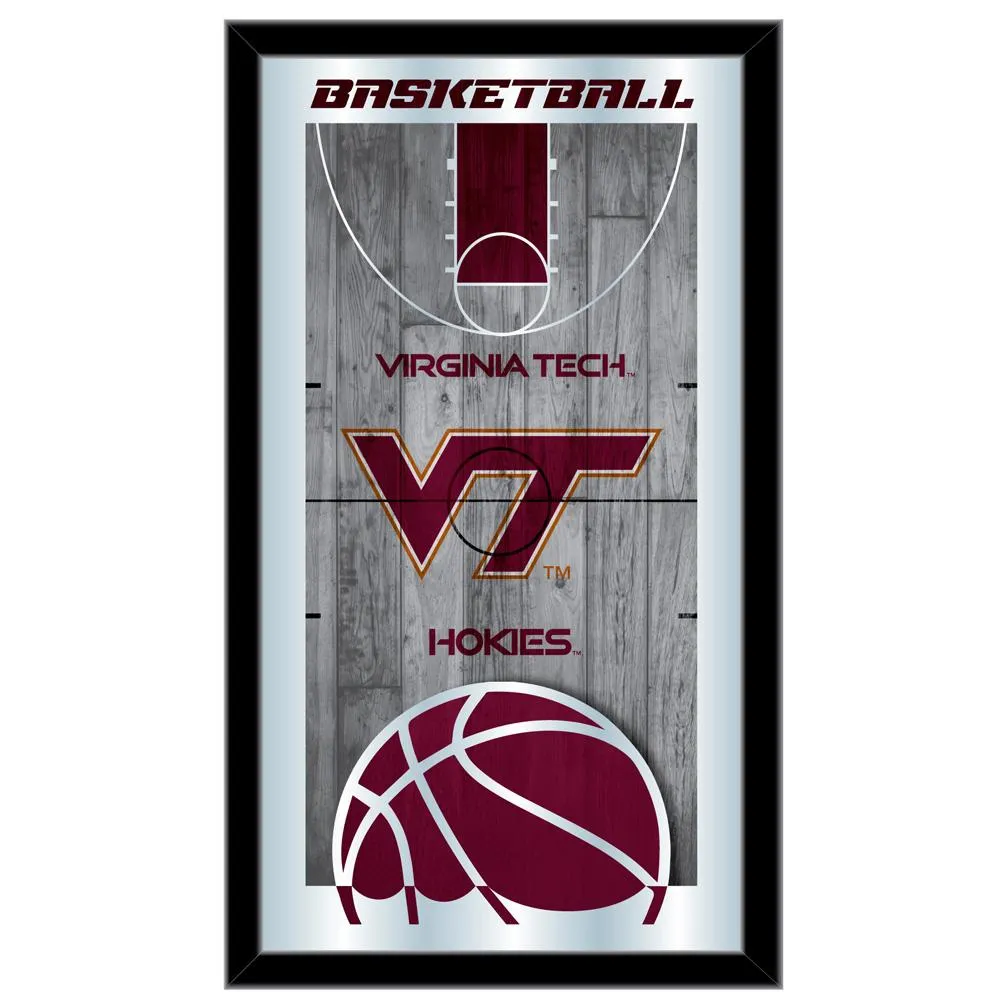 Virginia Tech Hokies HBS Basketball Framed Hanging Glass Wall Mirror (26x15)