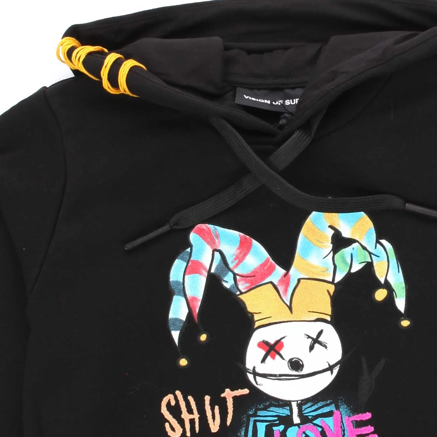 Vision Of Super Black Drawing Clown Hoodie Sweatshirt For Child And Teen