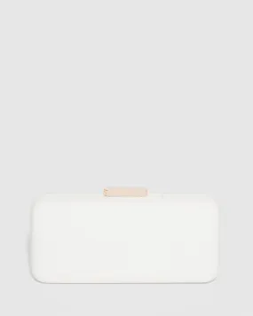 White Charlie Hardcase Clutch Bag