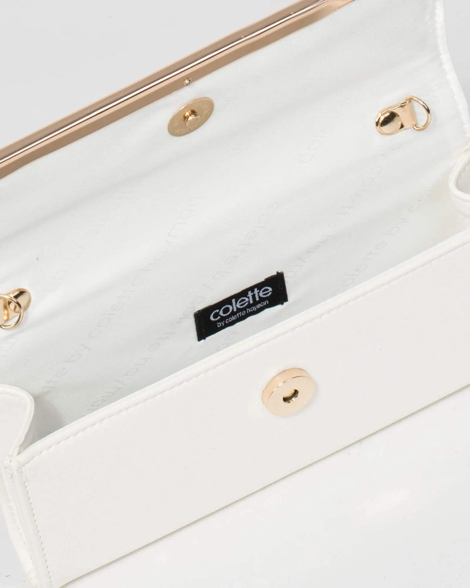 White Gigi Clutch Bag