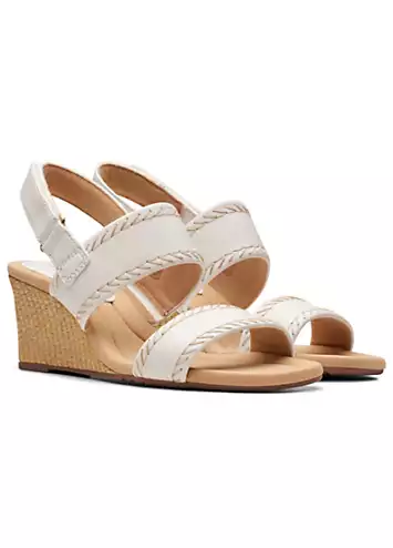 White Leather Kyarra Rose Sandals by Clarks | Look Again