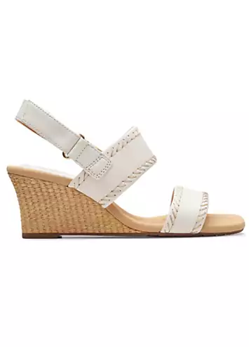 White Leather Kyarra Rose Sandals by Clarks | Look Again