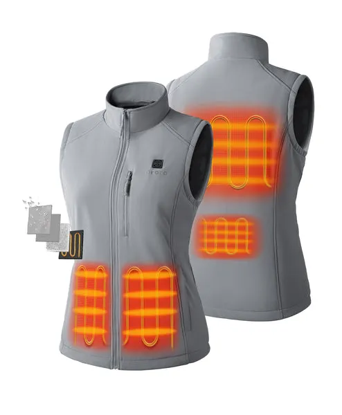 Women's Heated Softshell Vest - Lower Back Heating