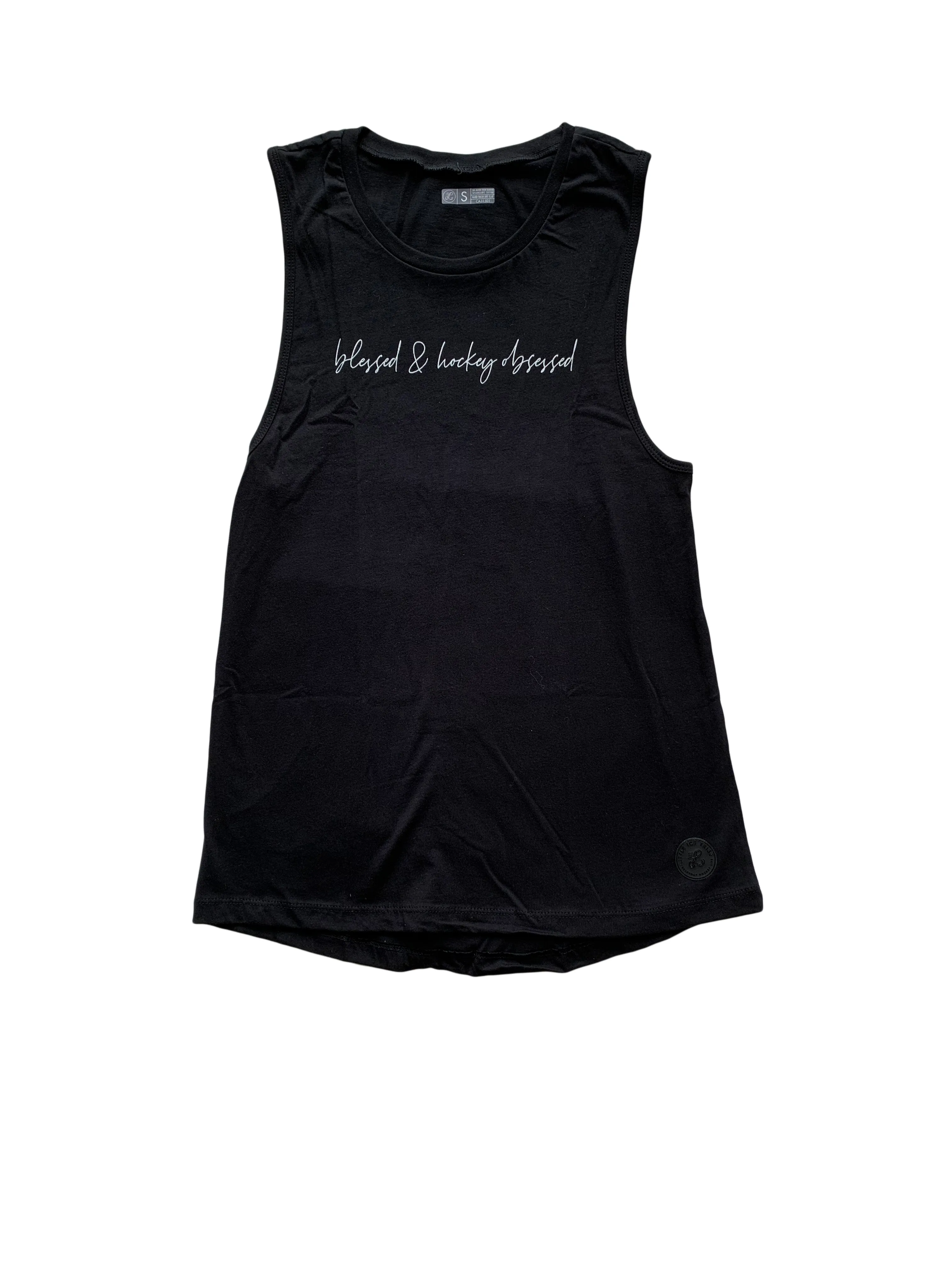 Women's Blessed And Hockey Obsessed Tank Top