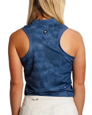 Women's Waggle Golf Territorial Sleeveless V-Neck Golf Polo