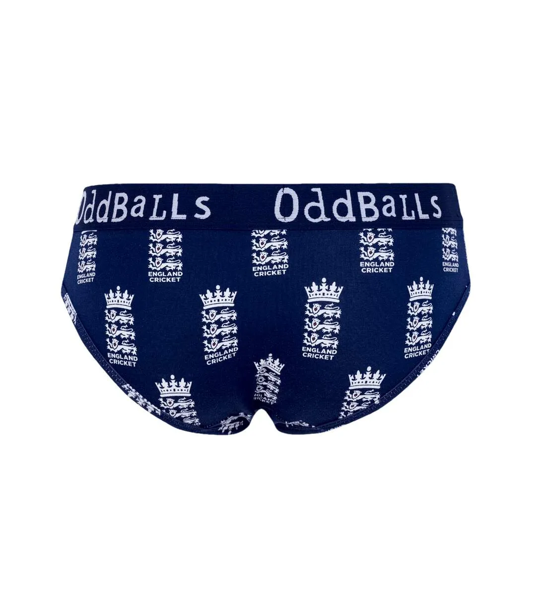 Womens/ladies england cricket briefs blue/white OddBalls