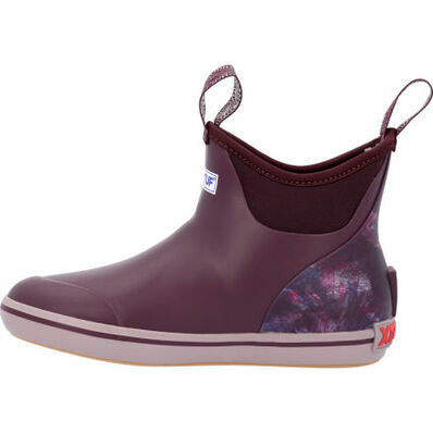 XTRATUF Women's Trolling Pack Fleece Lined Ankle Deck Boot in Purple