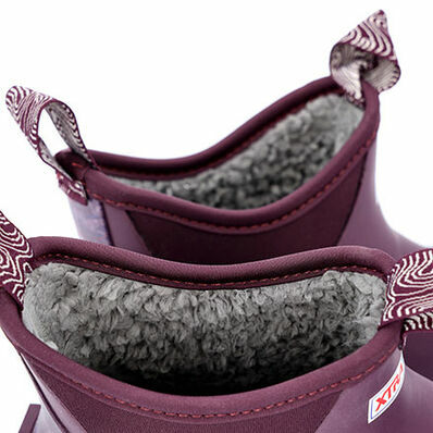 XTRATUF Women's Trolling Pack Fleece Lined Ankle Deck Boot in Purple